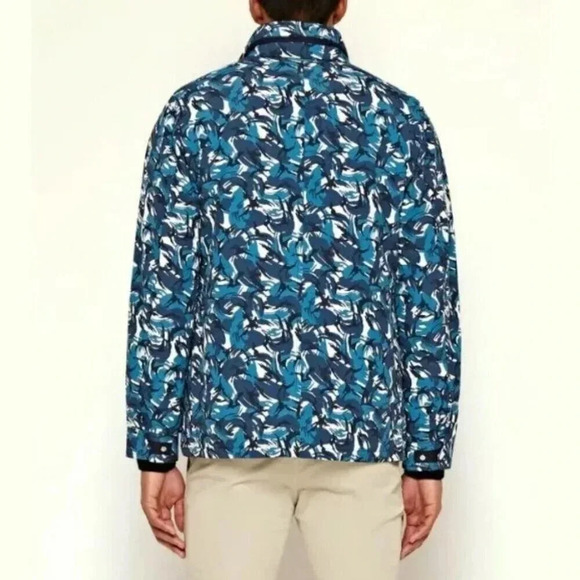 Orlebar Brown Sutherland Camo water wind resistant Field Jacket Lake Blue | Med - Picture 2 of 16